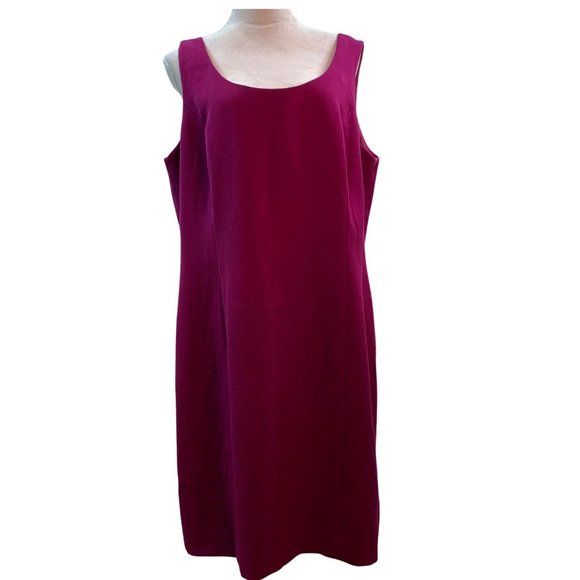 Tahari Arthur S. Levine Womens 2 Pc Magenta Suit Dress Size 18 - Picture 7 of 16